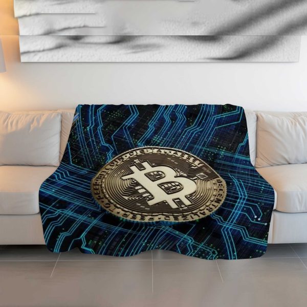 "Dynamic Bitcoin Flow" Crypto Energy Blanket - Vibrant Digital Comfort - Image 3