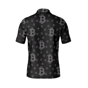 itcoin Golden Heartbeat Polo Shirt - Crypto Investor Unisex Tee - High Quality Polyester