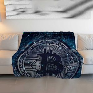 "Galactic Bitcoin Grid" Decentralized Comfort Blanket - Cosmic Tech Style