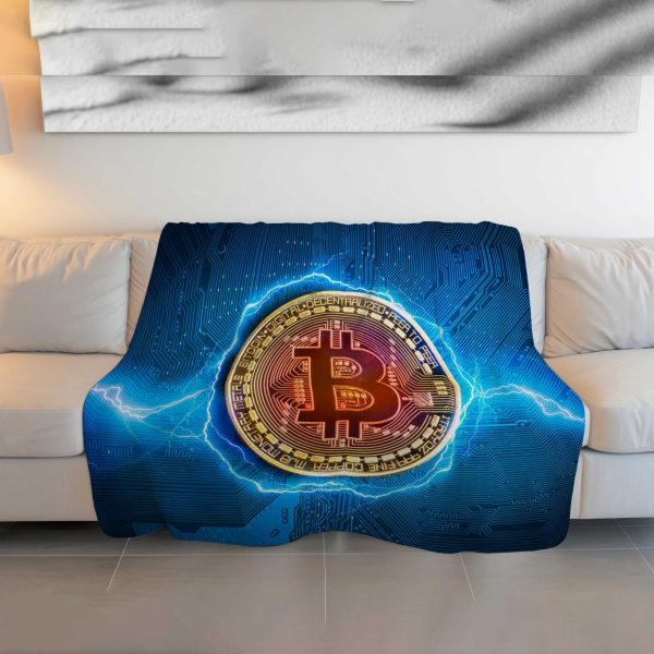 Electric Bitcoin Power Comforter - Lightning Crypto Bedding - Image 3