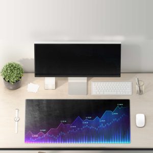 Crypto Currency Blockchain Network Gaming Mouse Pad - Non-slip & Stitched Edges