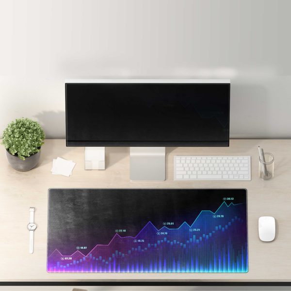 Crypto Currency Blockchain Network Gaming Mouse Pad - Non-slip & Stitched Edges - Image 3