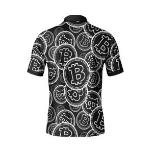 Digital Bitcoin Crypto Polo Shirt - High Quality Polyester