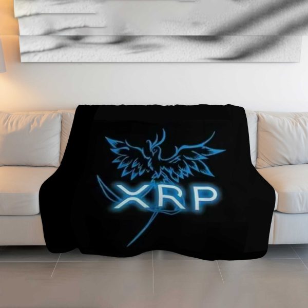 Neon Pulse Bitcoin Circuitry Plush Blanket - Image 3