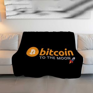 Golden Bitcoin Coinscape Plush Blanket