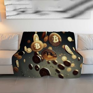 "Rising Bitcoin Phoenix" Crypto Fire Blanket - Rebirth & Resilience