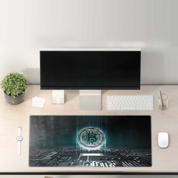 Bitcoin Grid Network Mouse Pad - Blockchain Infrastructure Desk Mat - Image 3