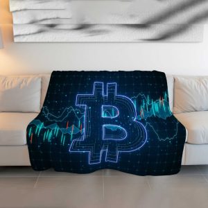Bitcoin Blast! Cozy & Fluffy Crypto Comfort Blanket - Anti-Pill, Machine Washable Throw for Home & Travel