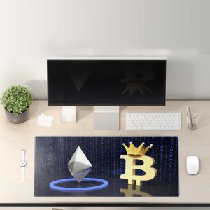 Premium Crypto & Bitcoin Gaming Mouse Pad - Durable & Non-Slip Desk Mat