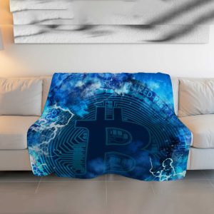 "Electro-Bitcoin Storm" Decentralized Currency Blanket - Dynamic & Cozy Comfort