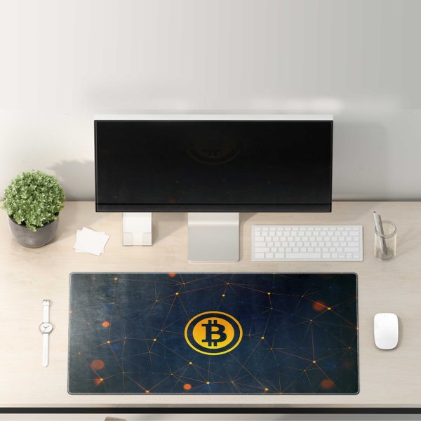 Bitcoin Network & HUD Display Gaming Mouse Pad - Crypto Tech Desk Mat - Image 3