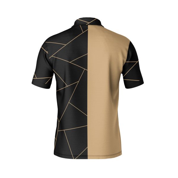 Golden Bitcoin Polo Shirt - Luxury Crypto Design - High Quality Polyester Unisex Tee - Image 3