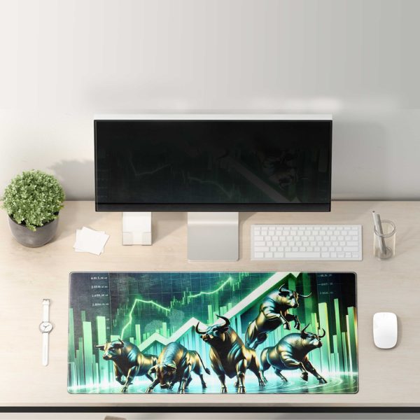 Wall Street Bulls & Upward Trend Mouse Pad - Powering Your Financial Endeavors - Image 3