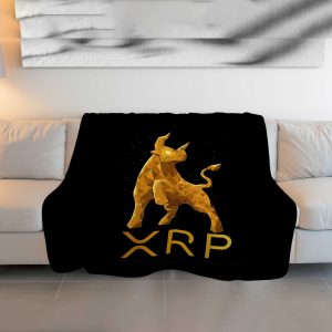 Blockchain Bull Run XRP Charging Plush Blanket