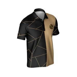 Golden Bitcoin Polo Shirt - Luxury Crypto Design - High Quality Polyester Unisex Tee