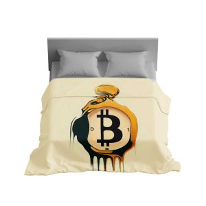 Liquid Gold Bitcoin Dream Plush Blanket