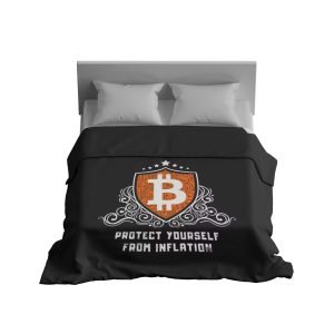 "Protect Yourself From Inflation" Bitcoin Plush Blanket