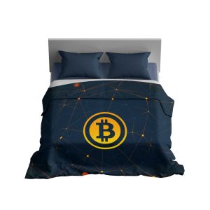 Blockchain Network Bitcoin Comforter - Cozy & Fluffy Crypto Bedding