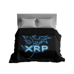 Neon Pulse Bitcoin Circuitry Plush Blanket