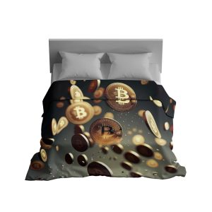 "Rising Bitcoin Phoenix" Crypto Fire Blanket - Rebirth & Resilience