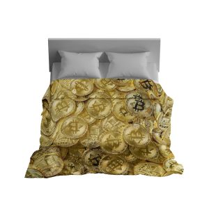 Bitcoin Gold Dream Luxury Comforter - Ultra-Soft & Durable Crypto Bedding