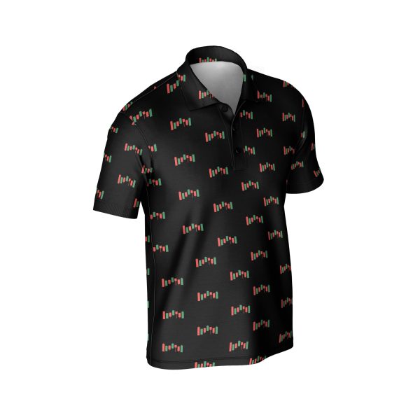 HODL Candlestick Crypto Polo Shirt - Investor Trading Chart Tee - High Quality Polyester - Image 4