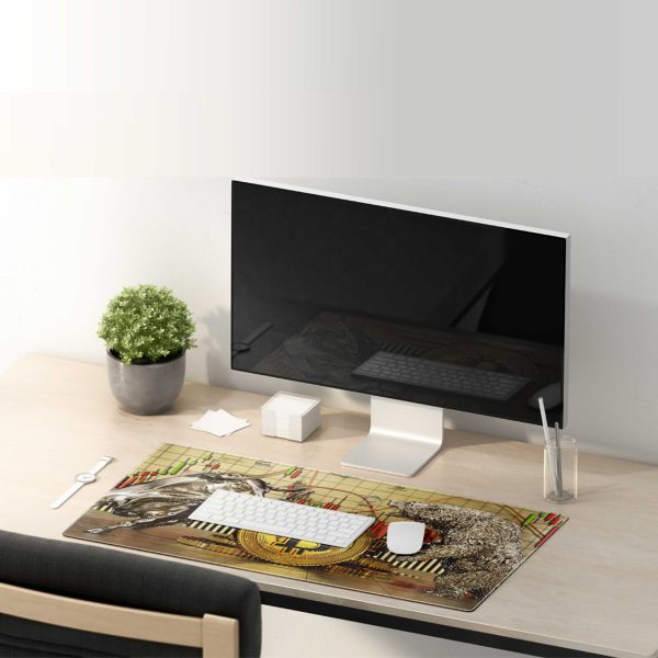 Bitcoin Bull vs. Bear Market Trading Mouse Pad - Non-Slip & Fade-Resistant - Image 4