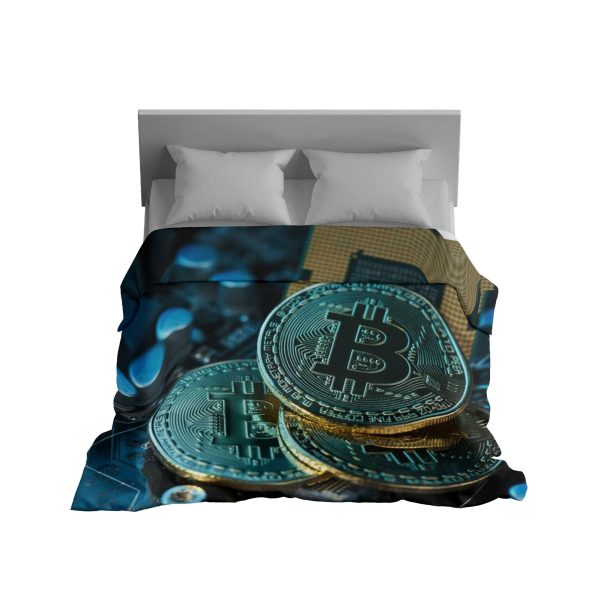 "Galactic Bitcoin Network" Digital Universe Blanket - Ultimate Crypto Comfort - Image 3
