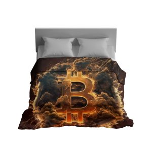 "Molten Bitcoin" Crypto Energy Blanket - Fiery & Cozy Comfort