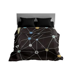 Crypto Web Network Comforter - Cozy & Fluffy Digital Currency Bedding