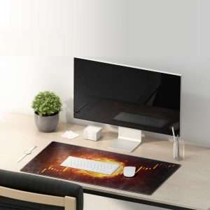 Bitcoin Market Flame Gaming Mouse Pad - Crypto Price Action Desk Mat