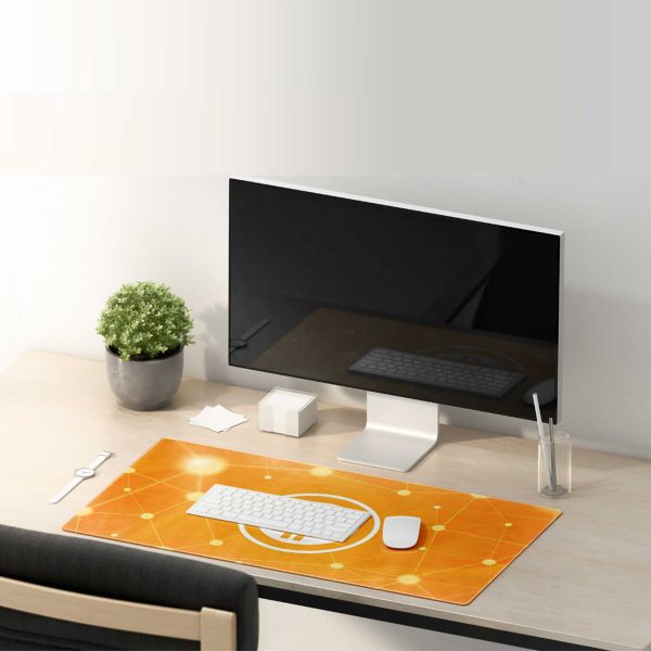 Glowing Bitcoin Network Mouse Pad - Futuristic Blockchain Desk Mat - Image 4
