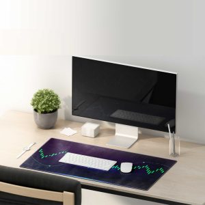 Dynamic Stock Market Chart Mouse Pad - Forex Trading & Crypto Graph Design