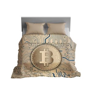 Crypto Dreams: Bitcoin Circuit Board Blanket