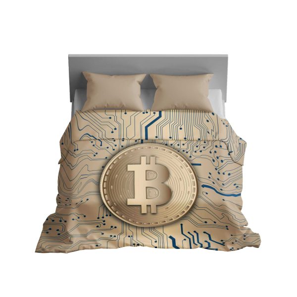 Crypto Dreams: Bitcoin Circuit Board Blanket
