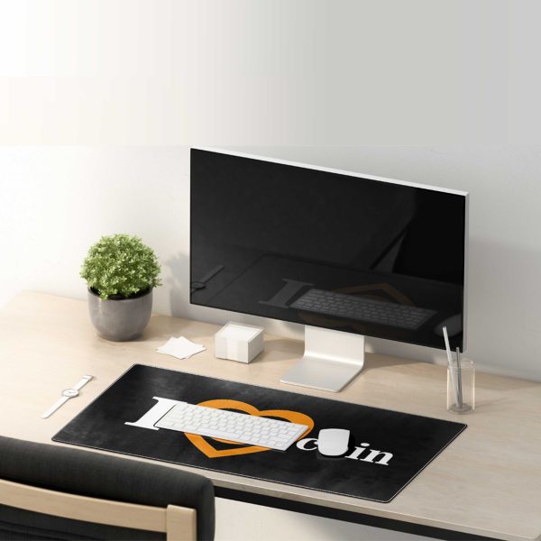 "I Love Bitcoin" Statement Gaming Mouse Pad - Crypto Enthusiast Desk Mat - Image 4