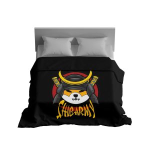 Shiba Army Samurai Crypto Plush Blanket