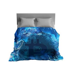"Electro-Bitcoin Storm" Decentralized Currency Blanket - Dynamic & Cozy Comfort