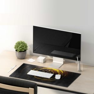 Bitcoin Gold Crypto Gaming Mouse Pad - Durable Stitched Edges & Non-Slip Base