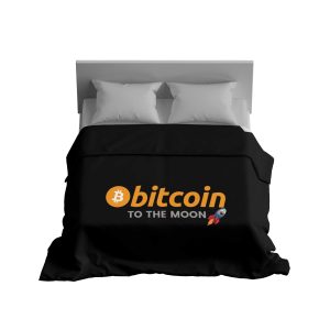 Golden Bitcoin Coinscape Plush Blanket