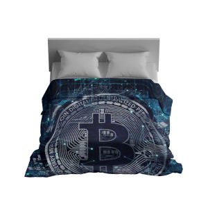 "Galactic Bitcoin Grid" Decentralized Comfort Blanket - Cosmic Tech Style