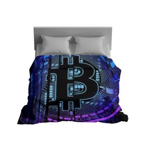 Deep Space Crypto Circuitry Plush Blanket