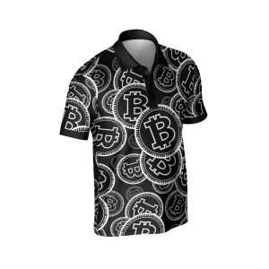 Digital Bitcoin Crypto Polo Shirt - High Quality Polyester