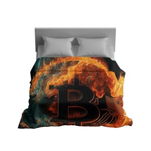 "Vintage Digital Gold" Bitcoin Steampunk Blanket - Industrial Elegance & Comfort