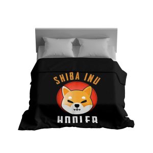 Shiba Inu Vampire Crypto Halloween Plush Blanket
