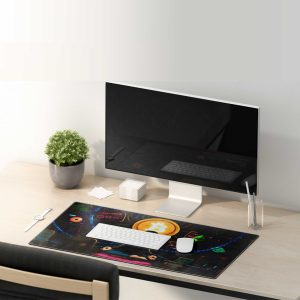 Crypto Hacker Zen Mouse Pad - Bitcoin Meditation & Digital Serenity