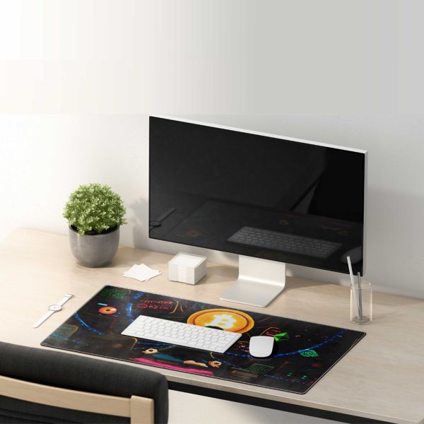 Crypto Hacker Zen Mouse Pad - Bitcoin Meditation & Digital Serenity - Image 4