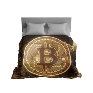 Luminosity Crypto Circuit Bitcoin Plush Blanket