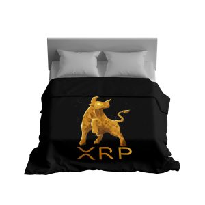 Blockchain Bull Run XRP Charging Plush Blanket