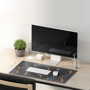 Crypto Currency Blockchain Network Gaming Mouse Pad - Non-slip & Stitched Edges